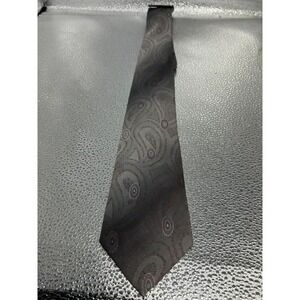 Brittany Bay Mens Paisley Necktie Grey Burgundy Pattern Formal Business Tie
